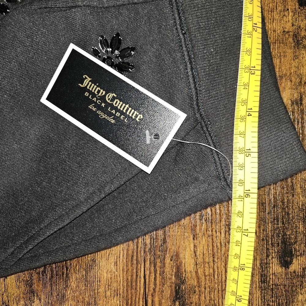 NWT Juicy Couture Embellished Joggers Medium Black - Picture 5 of 7